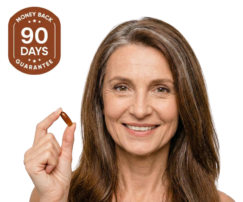 Primal Remedies customer holding a softgel